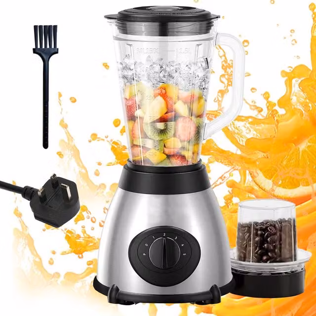 Hinsinc 800W Blender Smoothie Maker and Ice Crusher in Silver
