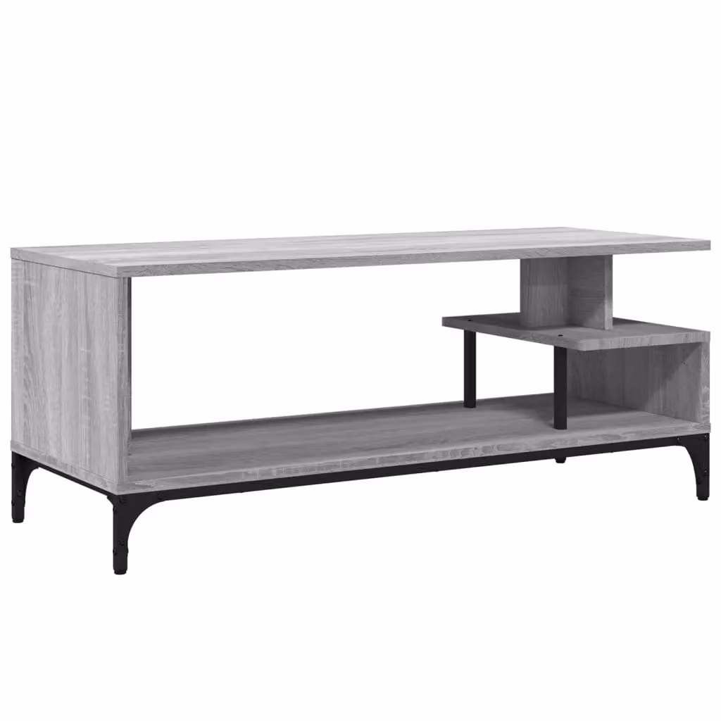 Berkfield Home Grey Sonoma TV Cabinet in Engineered Wood and Metal, W/D/H: 102 x 40 x 41 cm – 2