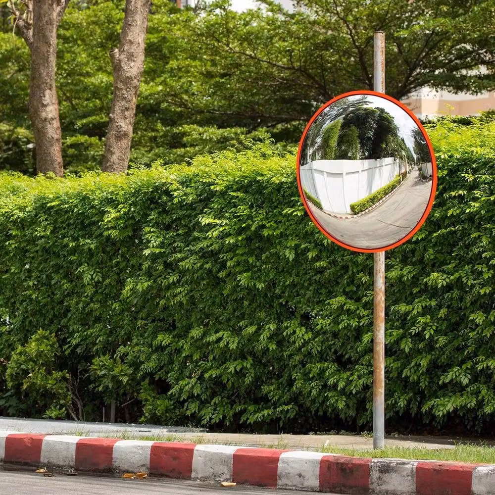 SPETLEK Orange Convex Traffic Mirror for Blind Spots and Driveways, W: 100 cm, H: 60 cm – 4