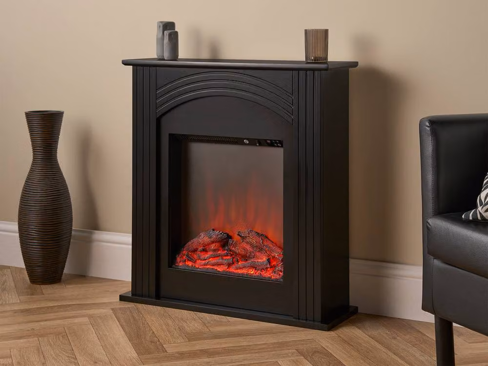 Sureflame Henlow 27 Inch Electric Fireplace Suite in Black – 2