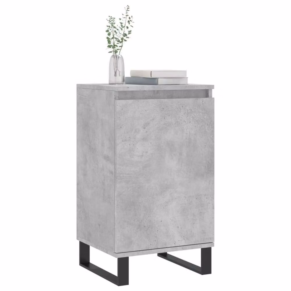 Berkfield Home Set of 2 Modern Sideboards in Concrete Grey, W/D/H: 40 x 35 x 70 cm – 2