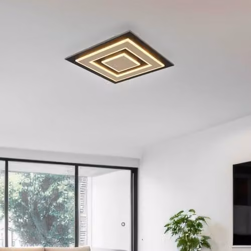 Netlighting Globo Lighting Modern Square LED Ceiling Light, Warm White, 40 W, 840 lm, W/D/H: 48 x 48 x 5.2 cm – 2