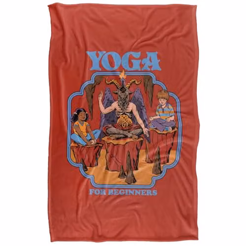 Steven Rhodes Yoga For Beginners Super Soft Microfibre Fleece Throw Blanket, Multicolour, W/D/H: 91 x 147 cm – 5