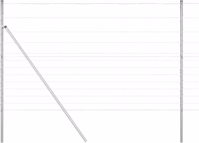 Berkfield Home Field Fence Galvanised Steel in Silver/Grey, H: 150 cm x W: 50 m