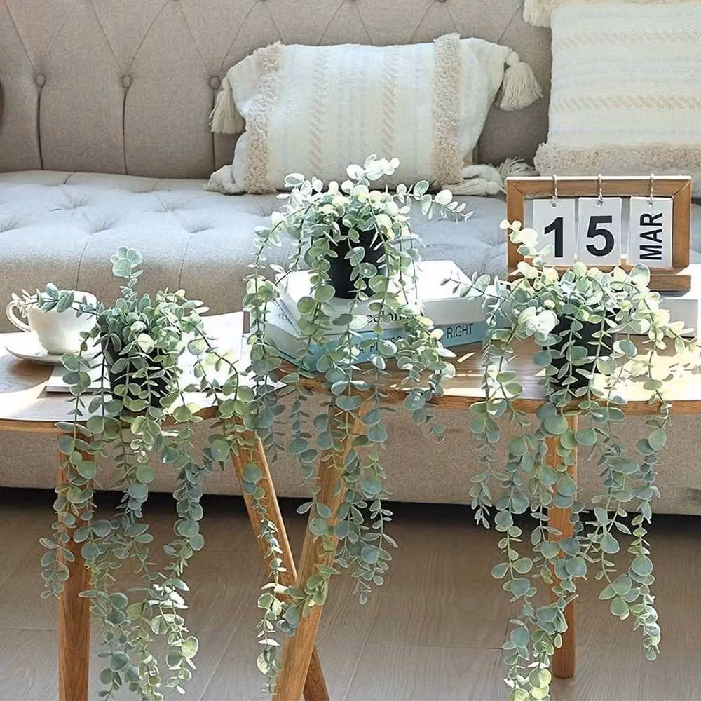 VOGREX Set of 3 Green Artificial Hanging Plants – 2