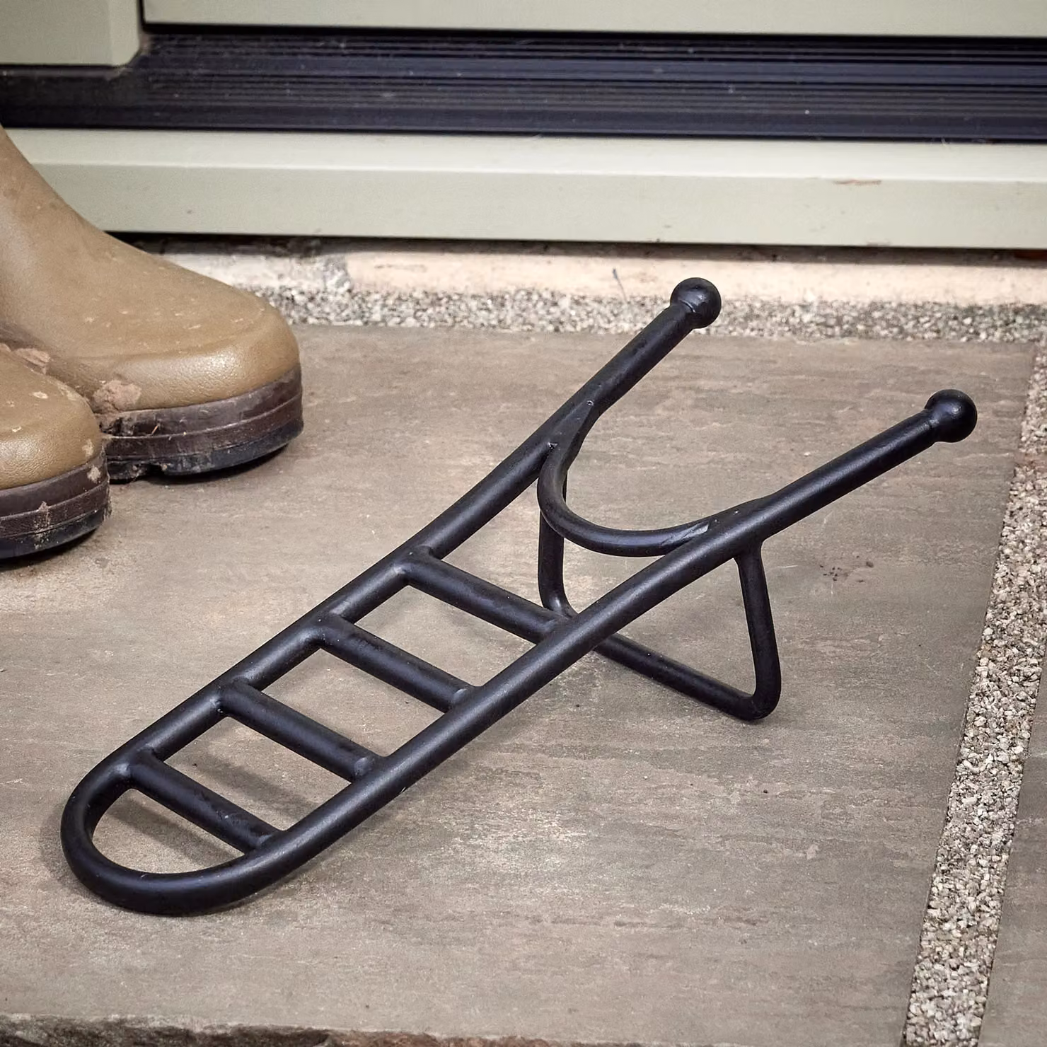 Dibor Traditional Style Cast Iron Outdoor Garden Boot Jack Shoe Scraper, Black – 3