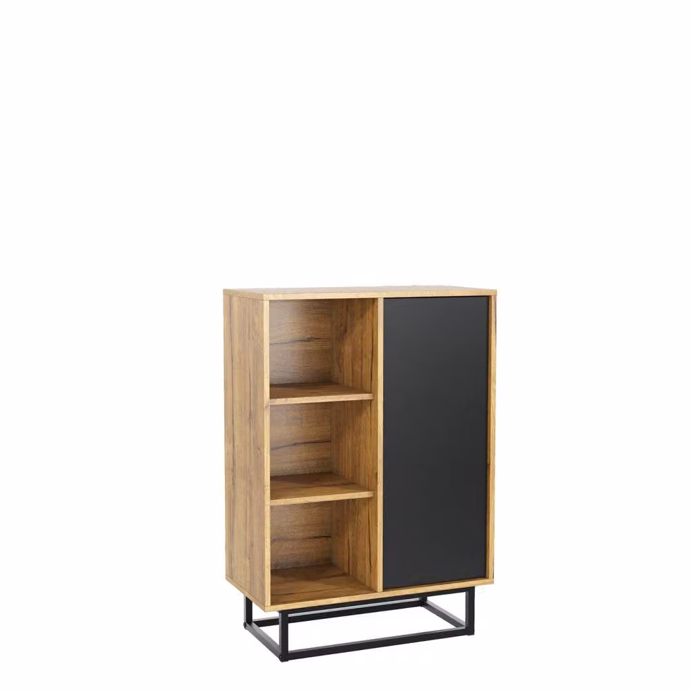 Mex Furniture LTD Elysian Loft Sideboard in Dark Brown and Black with Dark Oak Finish – 4