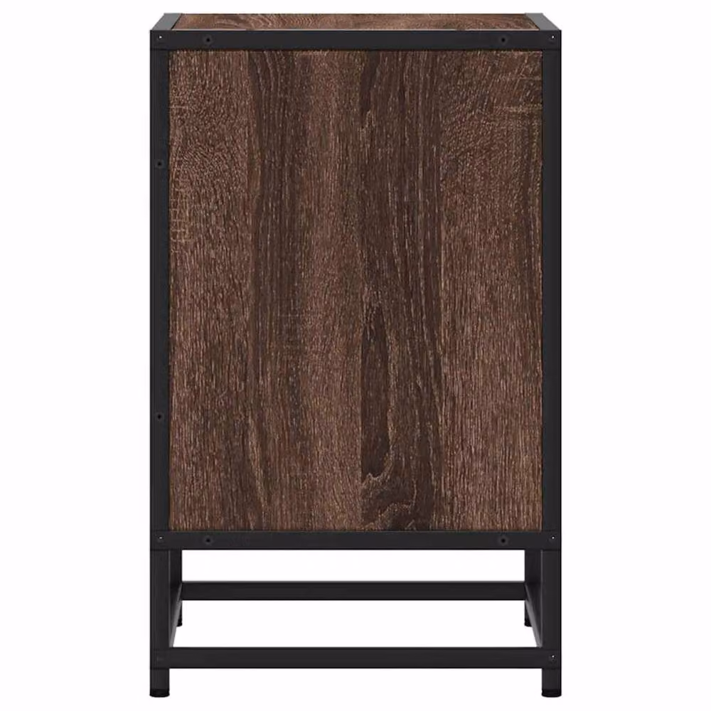 Berkfield Home Set of 2 Brown Oak Bedside Cabinets, W/D/H: 40 x 31 x 50 cm – 5