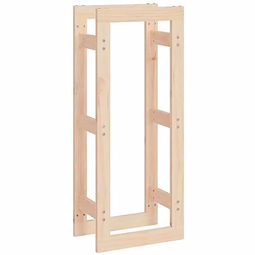 vidaXL Solid Pine Wood Firewood Rack in Brown, W/D/H: 41 x 25 x 100 cm