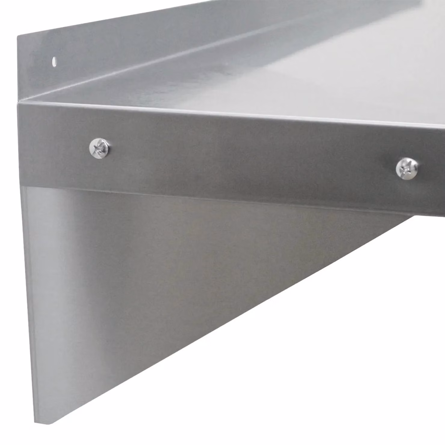Monstershop KuKoo 2 x Stainless Steel Wall Mounted Shelves, Silver, W: 90 cm, D: 30 cm – 3