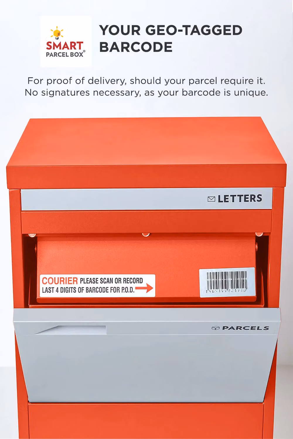 Homescapes Smart Parcel Box Extra Large Wall Mounted Secure Delivery Box in Red, W/D/H: 102.5 x 48.5 x 34.0 cm – 5