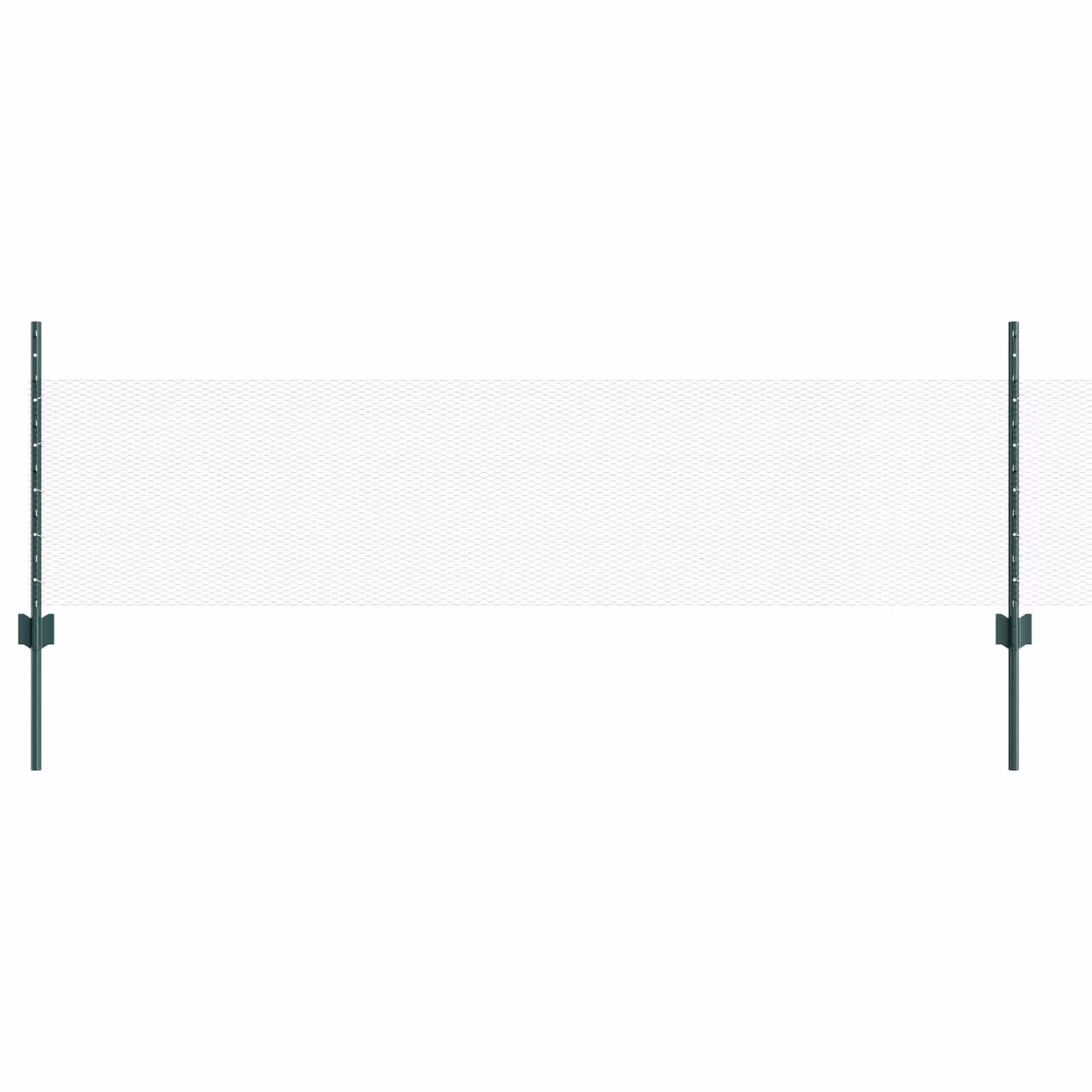 Berkfield Home Green Steel U-Channel Mesh Fence Posts, 5 Pack, Height: 60 cm – 2