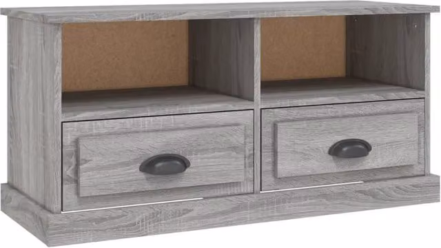 Berkfield Home Grey Sonoma TV Cabinet in Engineered Wood W/D/H: 93 x 35.5 x 45 cm