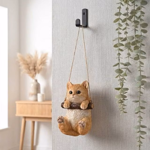 Garden Greatness Multicolour Playful Dangling Kitten Ornament 10 Pack