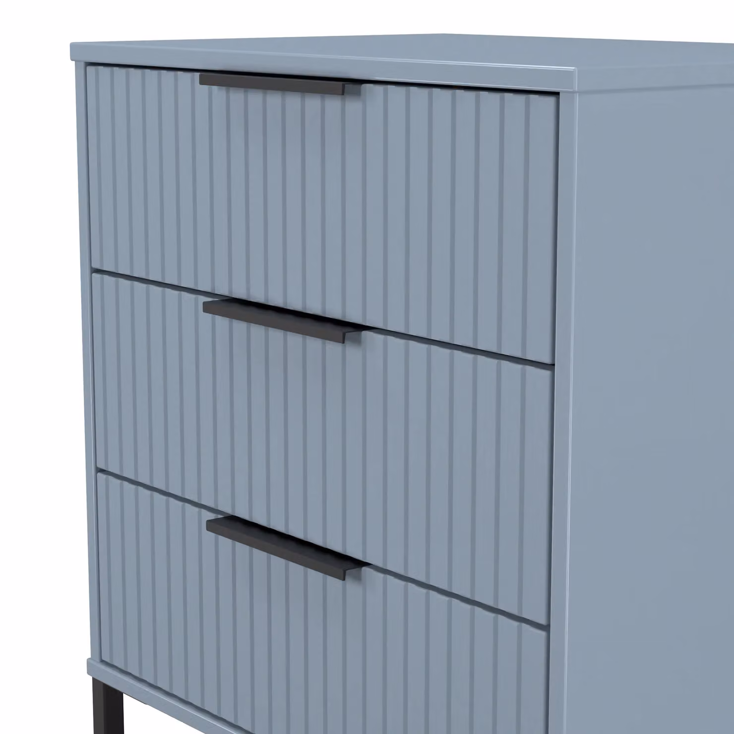 Ready Assembled 2 U Menai 3 Drawer Chest in Light Blue – 3