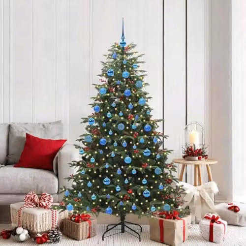 vidaXL Artificial Christmas Tree with 300 LEDs and Stand, Green, Height: 180 cm – 2