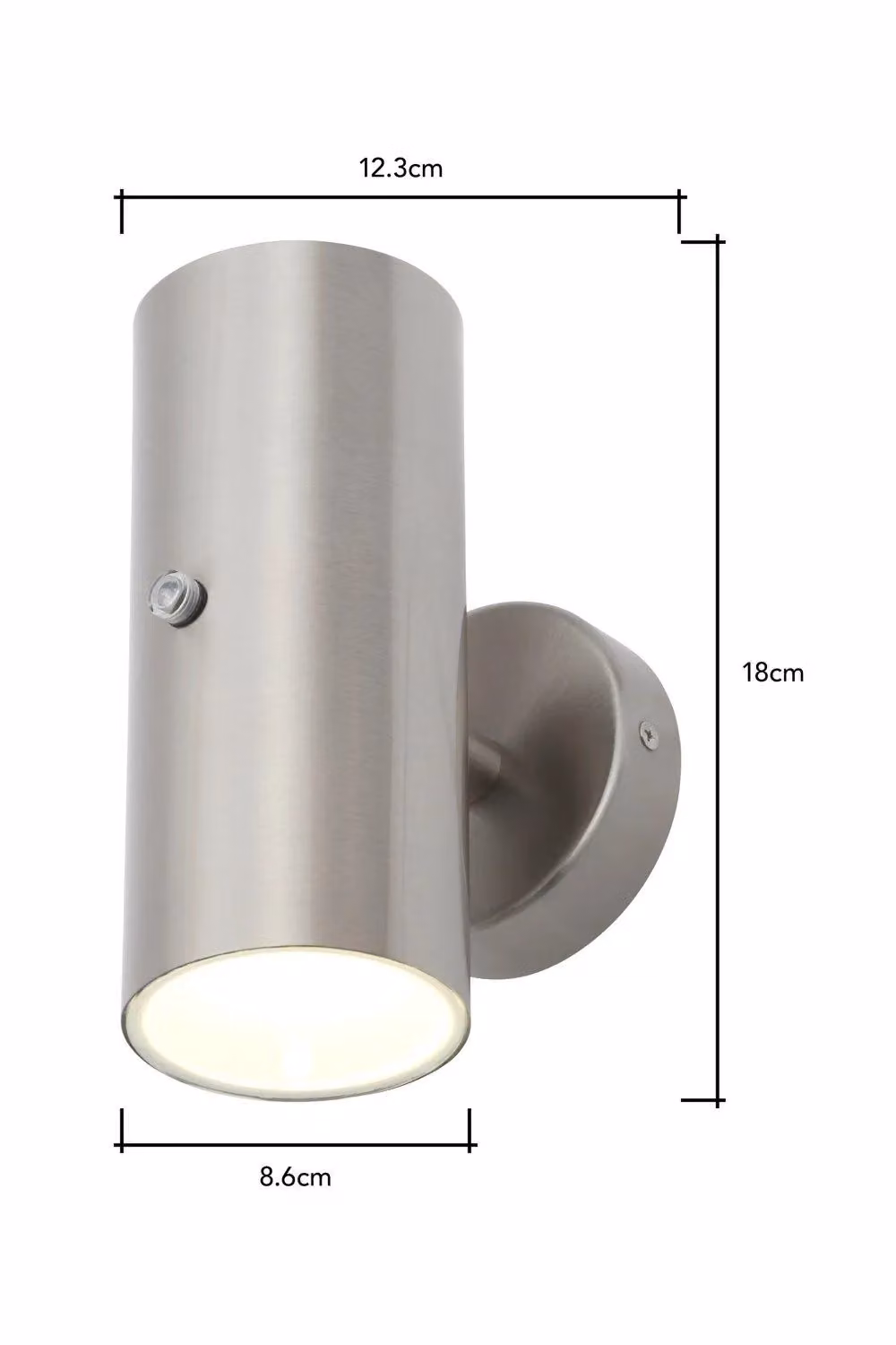 BHS Lighting Grant Up & Down Outdoor Wall Light in Silver with Dusk Sensor – 3