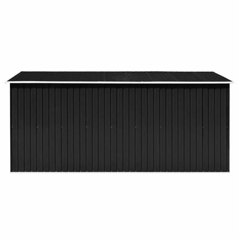 Berkfield Home Metal Garden Shed in Anthracite with Sliding Doors, W/D/H: 392 x 257 x 181 cm – 4