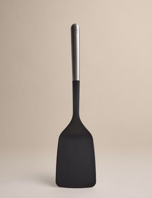 M&S x Tom Kerridge Silicone and Stainless Steel Turner in Silver and Black