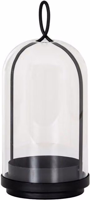 Hill Interiors Nysa Candle Lantern, Black, H 35 x W 15 x D 15 cm – 1