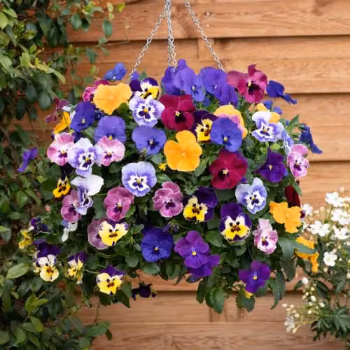 YouGarden Pansy Top Wave Trailing Variety Multicolour, 20 Garden Ready Plug Plants
