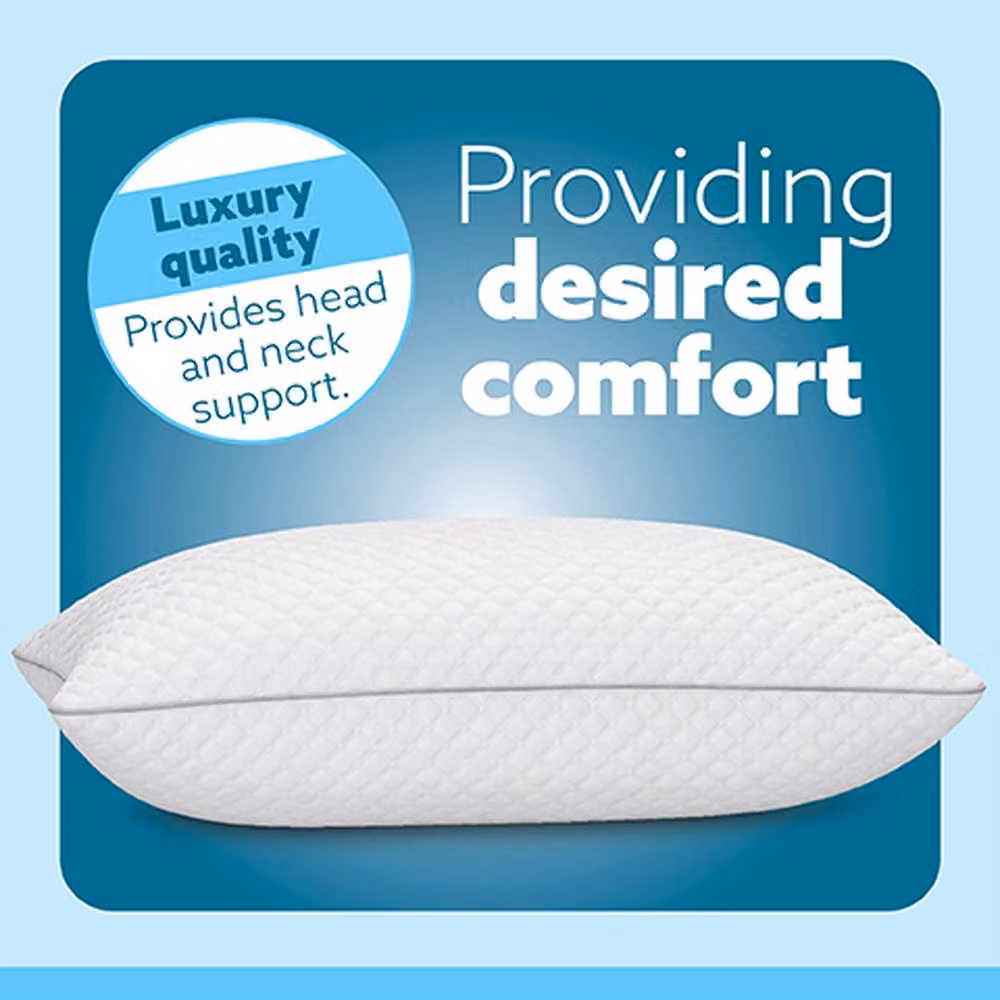 Aamira Cooling Memory Foam Orthopaedic Pillow, White, W: 70 cm, D: 45 cm, H: 18 cm – 3