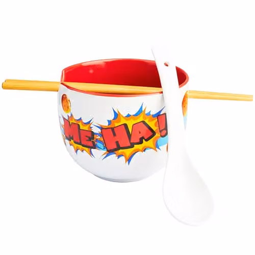 Get Trend Dragon Ball Ramen Bowl Set, Multicolour Ceramic Japanese Rice Noodles Bowl with Ceramic Spoon and Bamboo Chopsticks, 600ml – 1