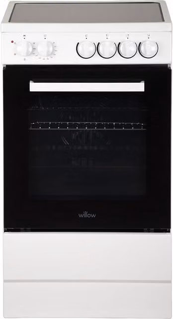 Willow White 50cm Freestanding Electric Ceramic Cooker with Grill