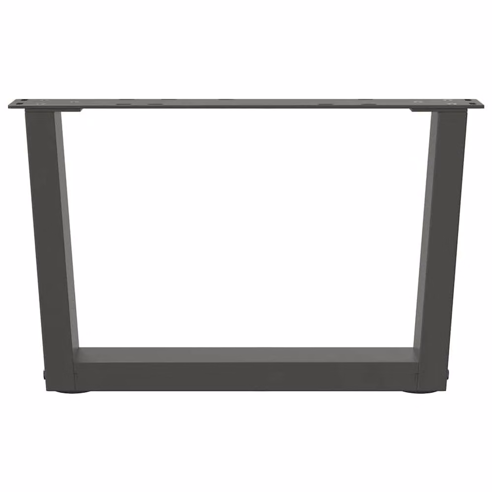 Berkfield Home Modern V-Shape Dining Table Legs, 2 Pieces, Anthracite Dark Grey, H: 60 cm, W: 30-31.3 cm – 3