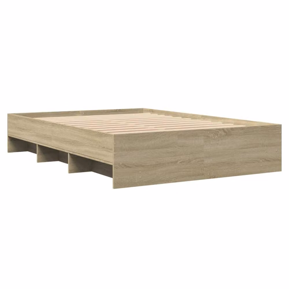 Berkfield Home Durable Bed Frame in Sonoma Oak with Drawers, W/D/H: 140 x 200 cm – 3