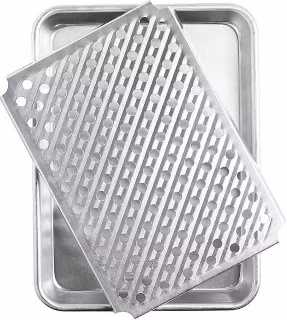 Nordic Ware Naturals Silver Aluminium Quarter Baking Sheet and Cooling Rack Set – 1