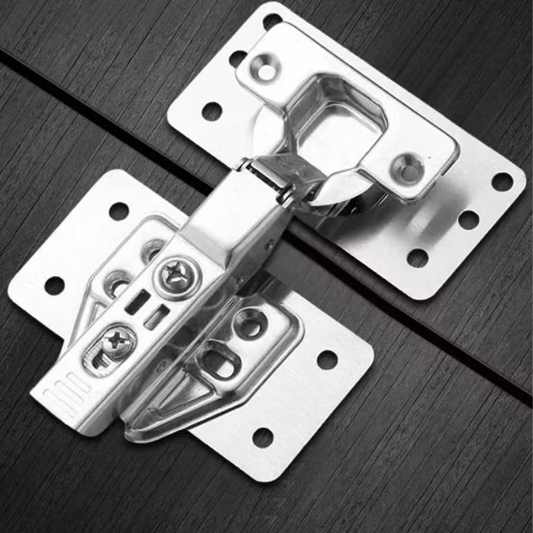 NESTLUNE 6 Hinge Repair Plate for Cabinets in Silver Stainless Steel, W: 520 mm, H: 10000 mm