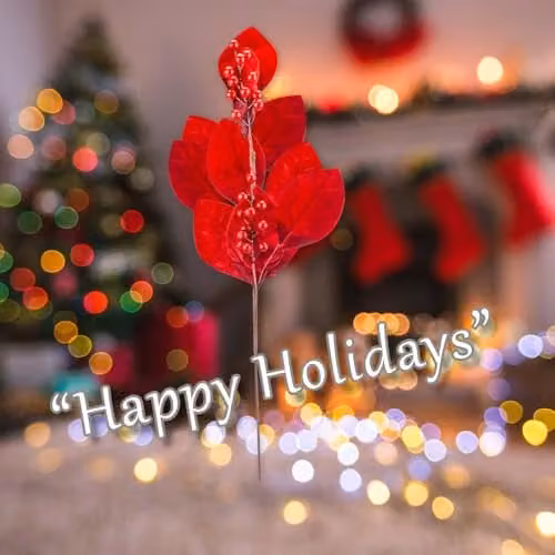 VFM e-Store Red Leaf Berry Stem Christmas Floral Decoration, 67cm – 3