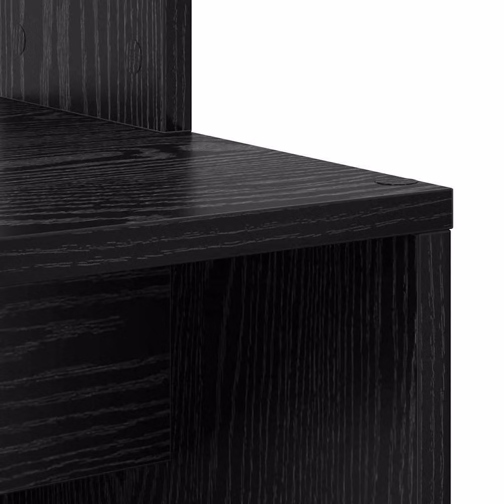 Berkfield Home Black Oak Computer Desk in Black Oak Solid Wood and MDF – 6