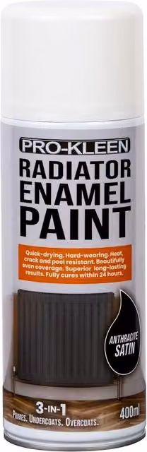Pro-Kleen Anthracite Satin Gloss Radiator Paint, 0.4 l