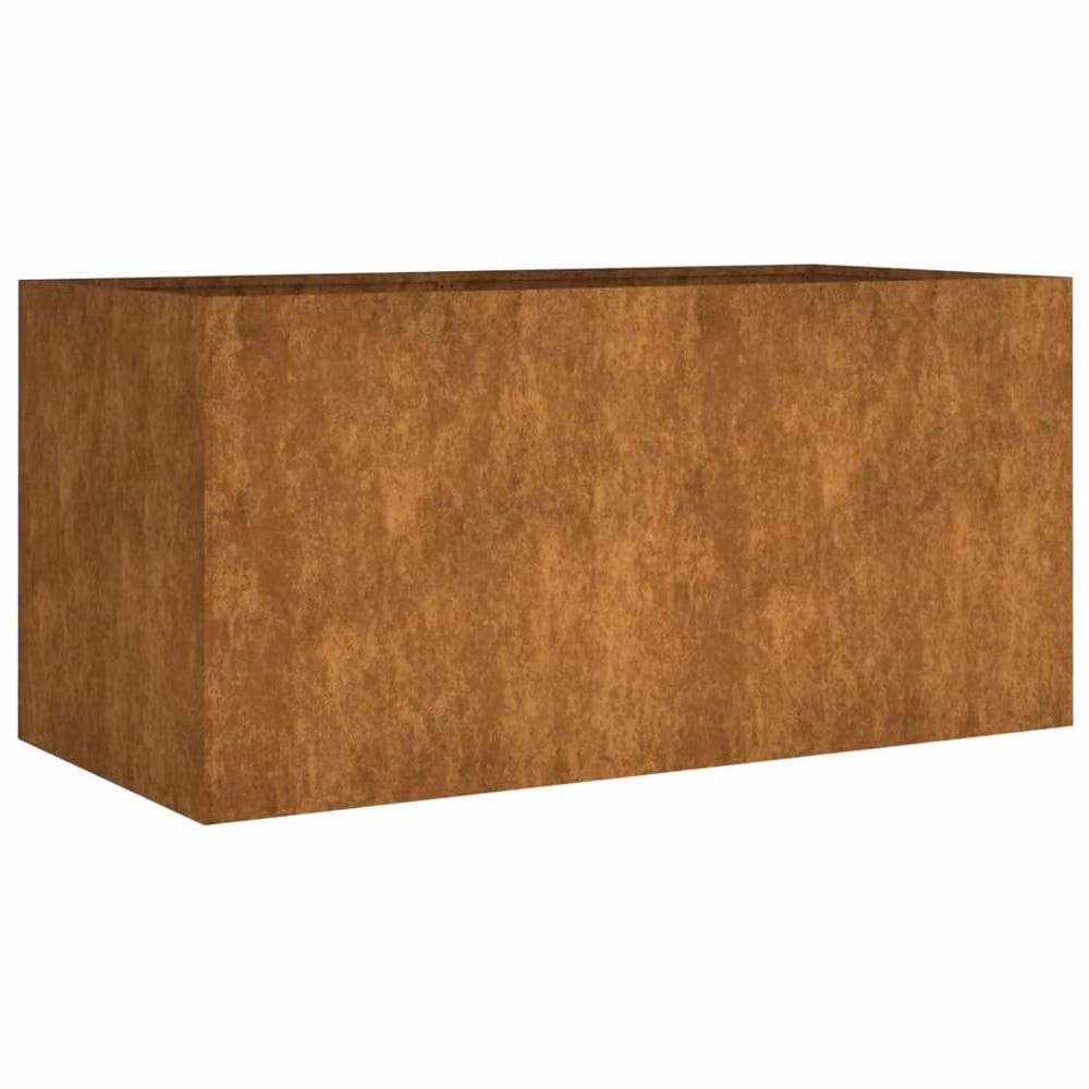 Berkfield Home Brown Corten Steel Planter Tub, W/D/H: 80 x 40 x 40 cm – 2