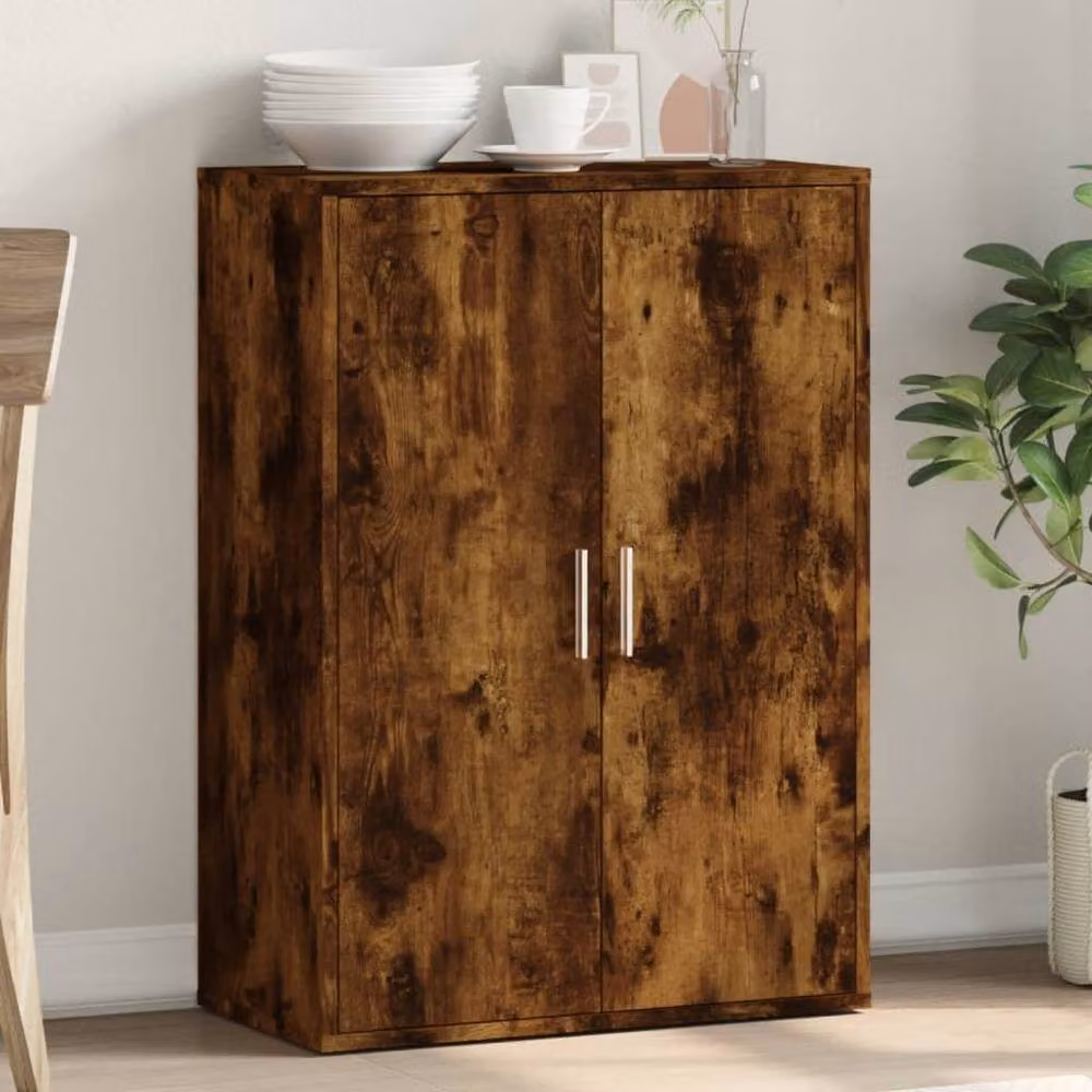 Berkfield Home Modern Smoked Oak Sideboard in Brown, W/D/H: 60 x 31 x 84 cm – 2