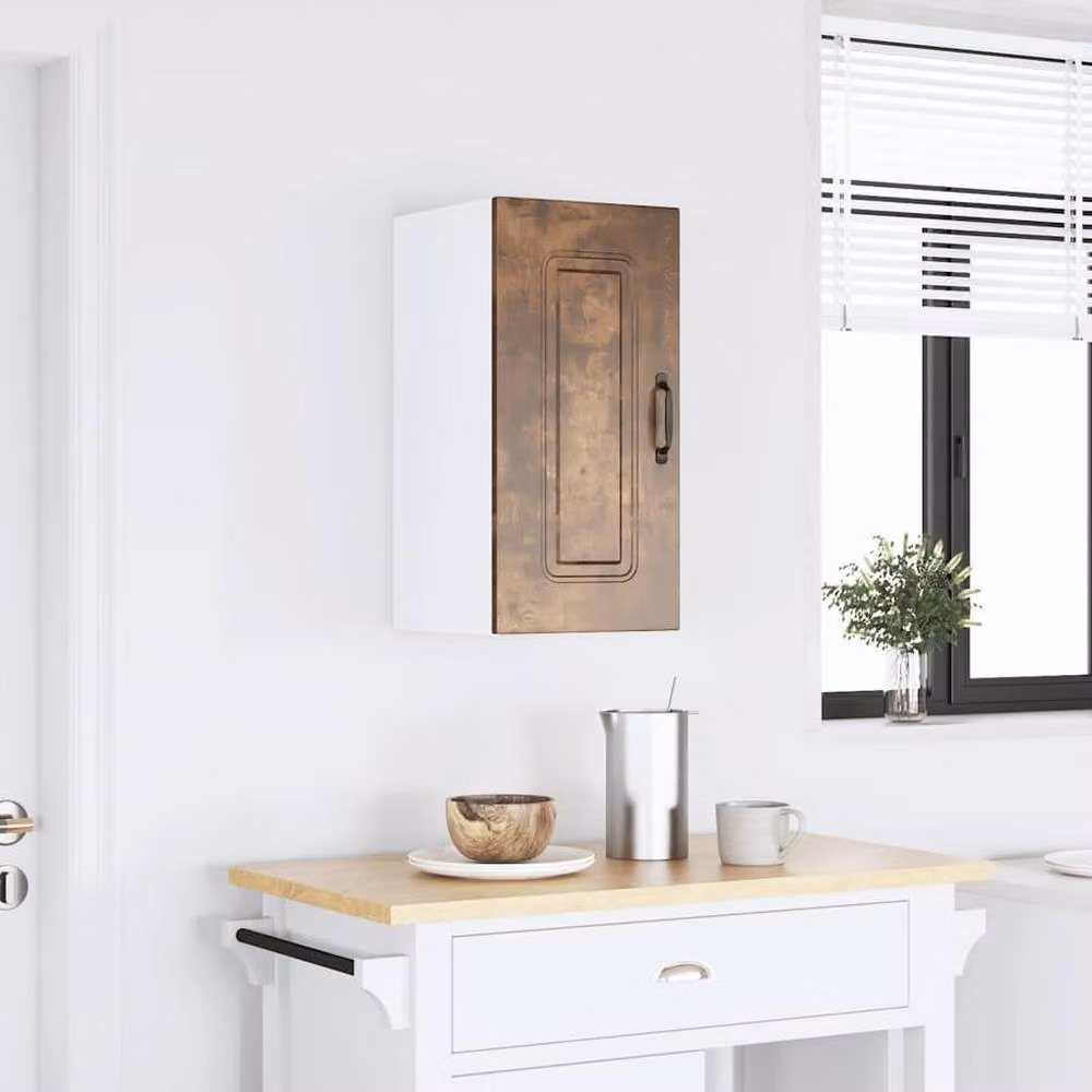 Berkfield Home Kalmar Kitchen Wall Cabinet in Smoked Oak Brown, W/D/H: 60.0 x 31.0 x 20.0 cm – 2