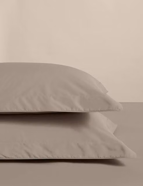 M&S 2 Pack Egyptian Cotton Oxford Pillowcases in Mink