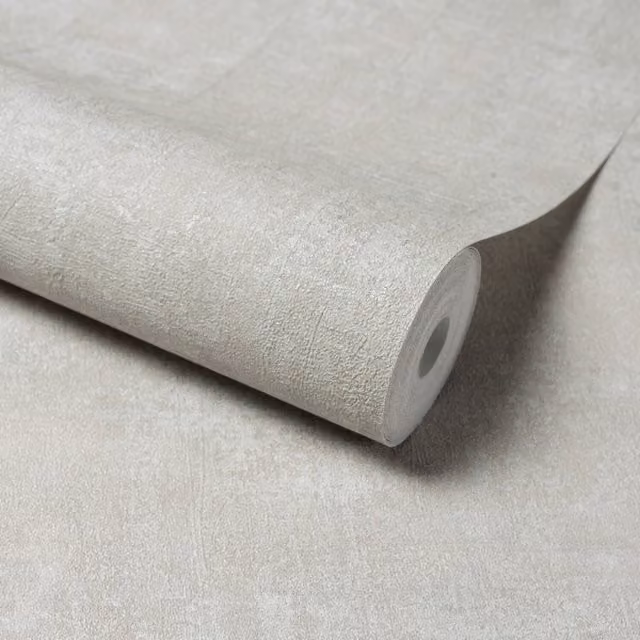 Trenato Rustic Plaster Effect Textured Wallpaper in Grey, Brown and Petrol