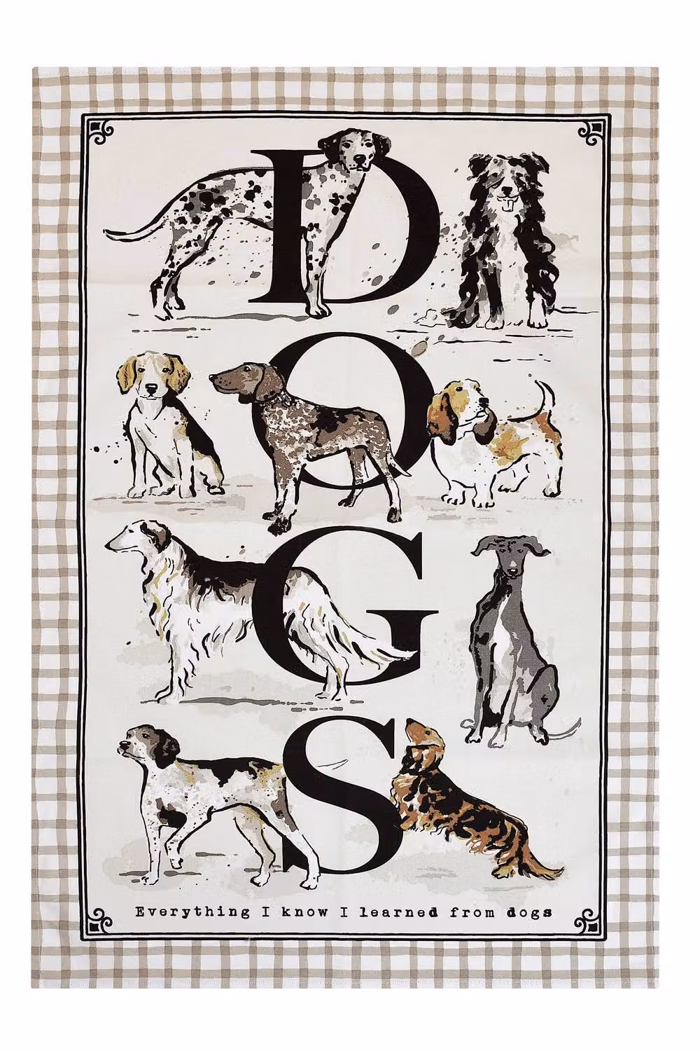 Ulster Weavers Country Dogs Highly Absorbent Cotton Tea Towel in Brown, Beige and Multicolour – 2