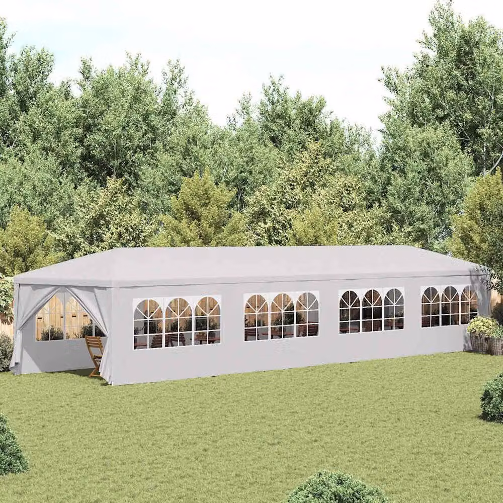 Berkfield Home Decorative Garden Marquee, White, W/D/H: 12 x 3 x 2.55 m – 1