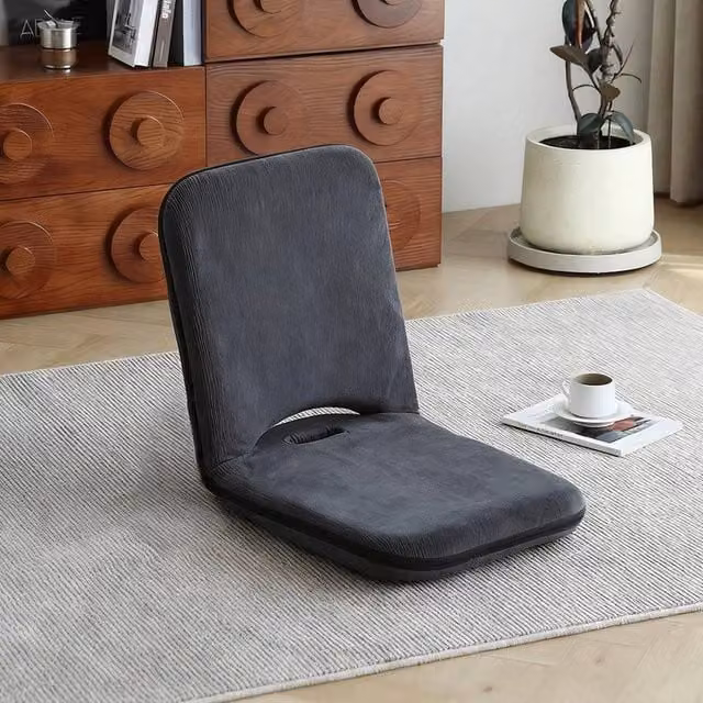 KORVIXA 5-Position Adjustable Gaming Floor Chair in Grey, W/D/H: 100 x 100 x 100 cm – 1