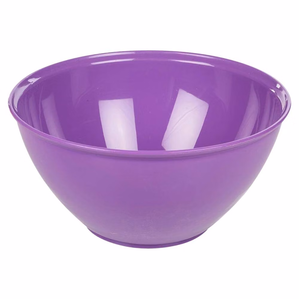 NESTLUNE 3 Piece Set of Round Plastic Mixing Bowls in Purple, Blue, Orange and Red, 1000ml each
