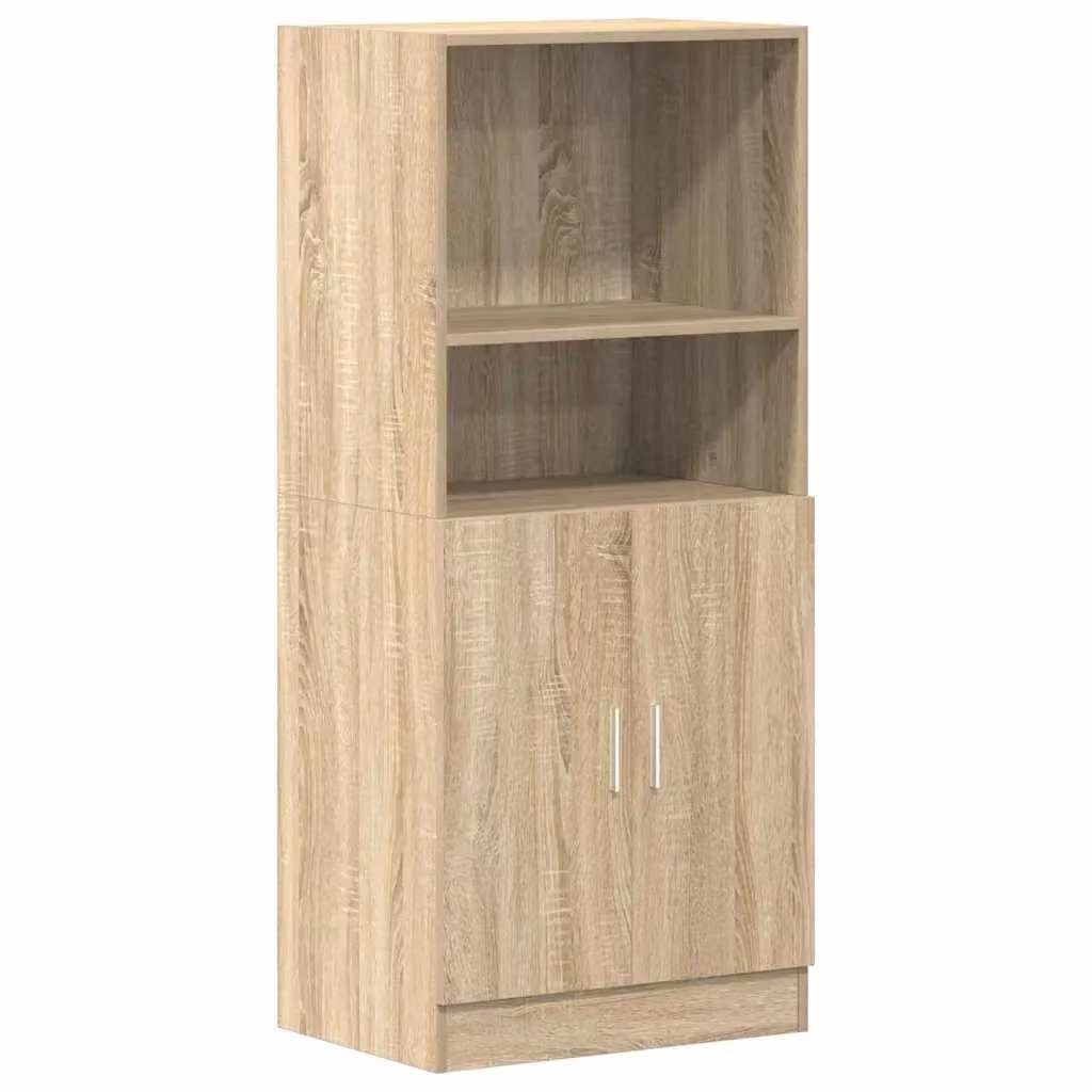 Berkfield Home Sonoma Oak Kitchen Cabinet in Brown, W/D/H: 57 x 41.5 x 131.5 cm – 2