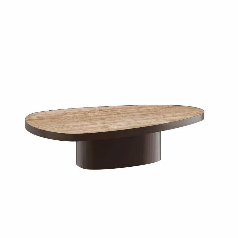 Dome Deco ZIGON Oval Coffee Table in Brown
