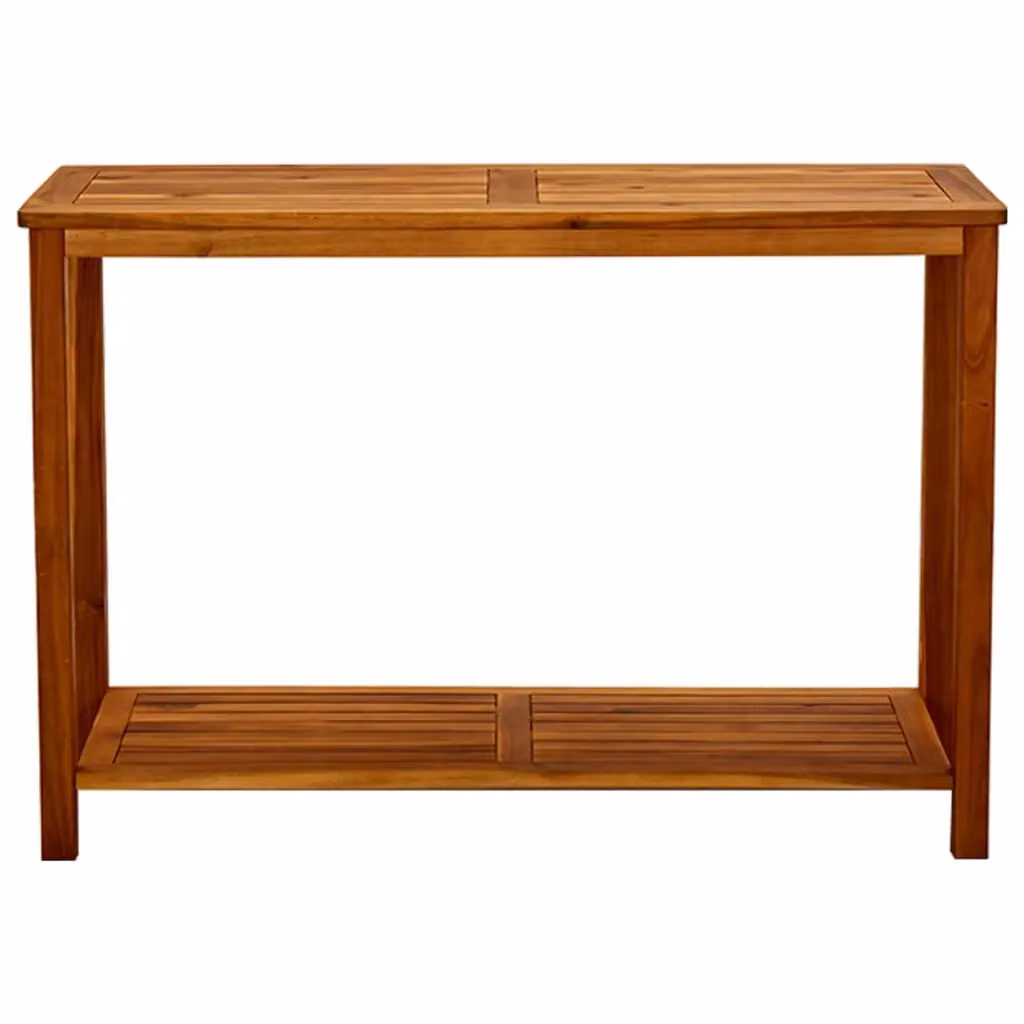 Berkfield Home Rustic Brown Solid Acacia Wood Garden Console Table W/D/H: 110 x 40 x 75 cm – 2