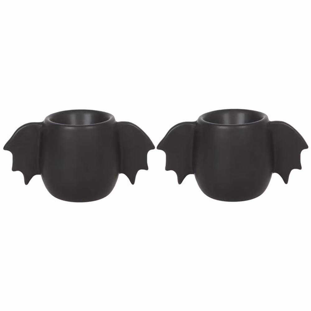 Uniqueful Bat Wing Egg Cup Set in Black – 2