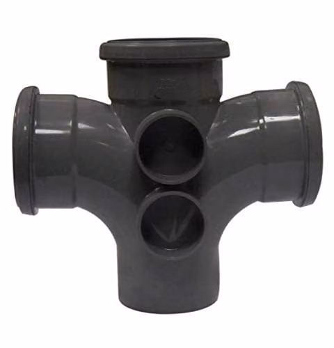 FloPlast 110mm Grey 92.5 Degree Double Branch Soil Ring Seal