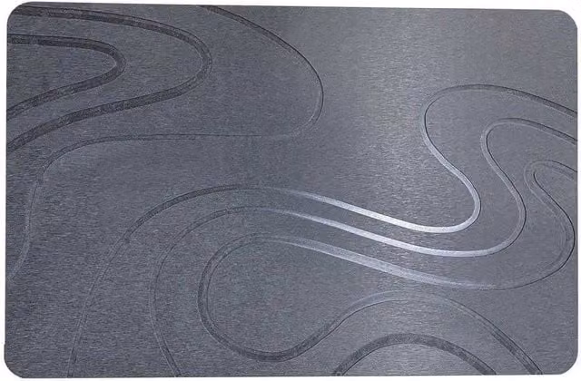 K Collection Premium Non-Slip and Quick-Drying Rectangular Bath Mat in Grey, W: 60 cm, D: 35 cm – 1